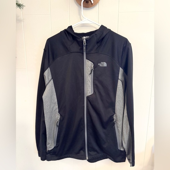 North Face Men's Jacket Cinder Hybrid Hooded Coat Large Black Gray Outdoors - Picture 2 of 6